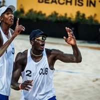 Cuba beats Canada in Norcia beach volleyball